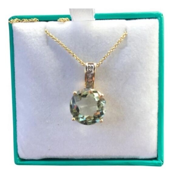 EFFY nwb  14 k gold and topaz necklace - Picture 1 of 2